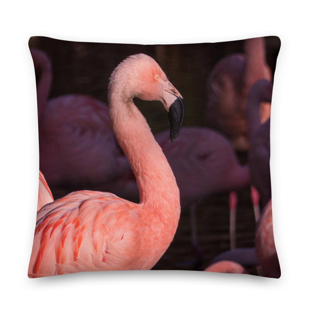 Flamingo am Abend - Dekokissen Howling Nature