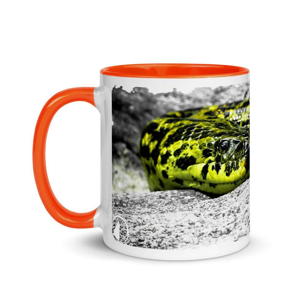Gelbe Anaconda - Farbige Tasse Howling Nature