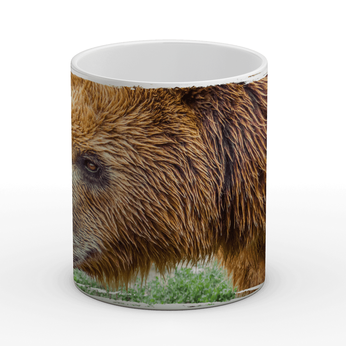 Braunbär im Profil 2 - Tasse, weiß - Howling Nature