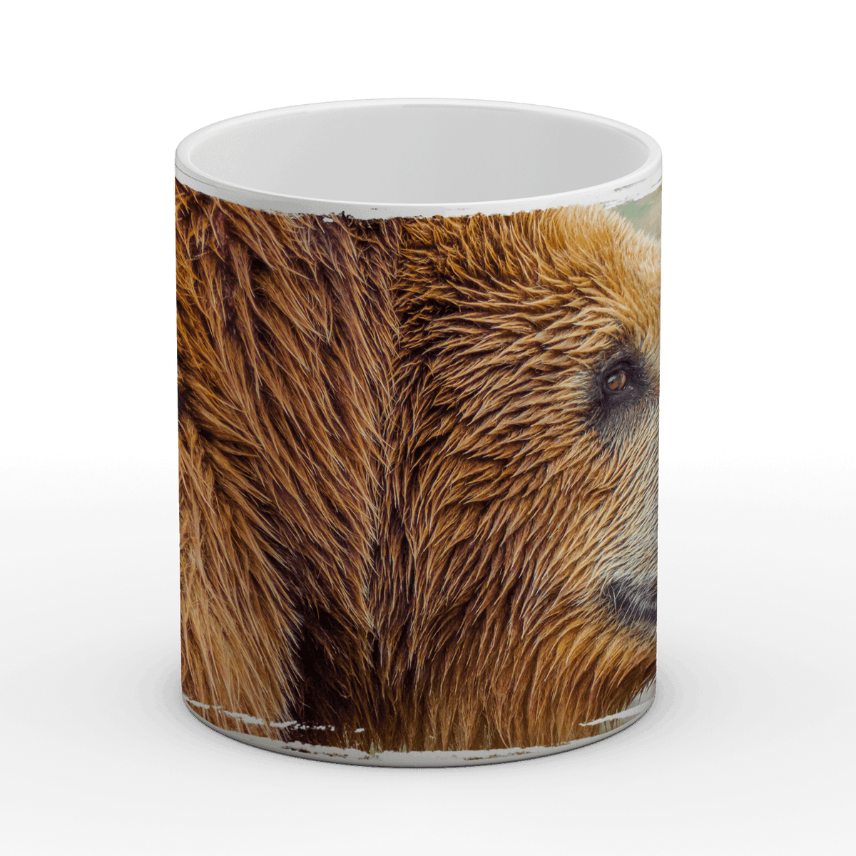 Braunbär im Profil - Tasse, weiß - Howling Nature