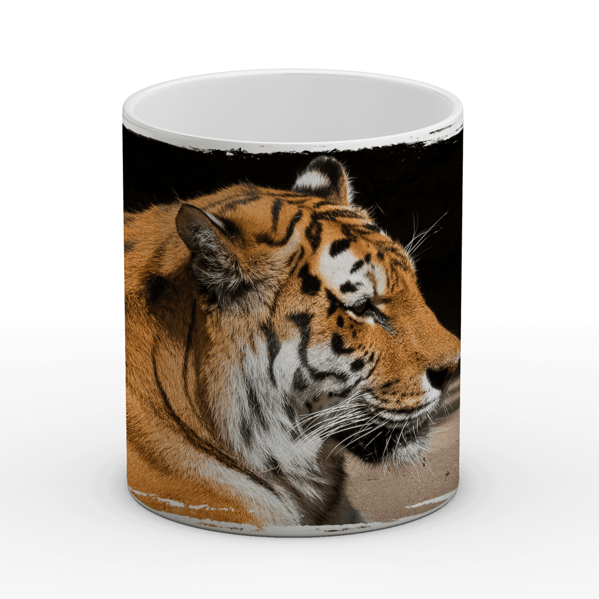 Tiger mit strahlendem Fell - Tasse, weiß - Howling Nature