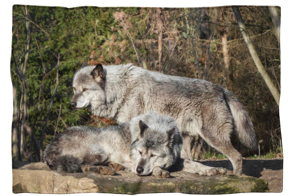 Timberwolf, Alphapärchen - Kuscheldecke - Howling Nature